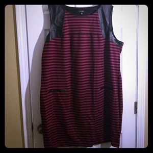 Black and Purple sheath dress